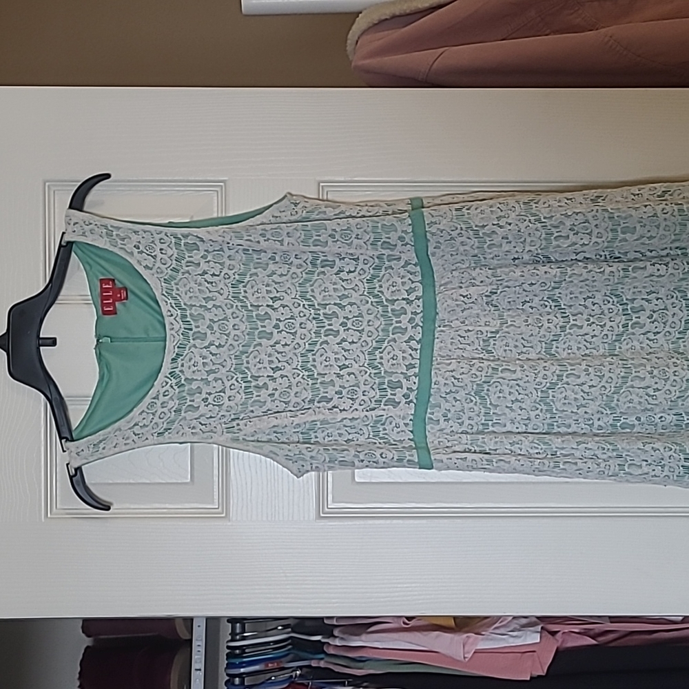 Elle Blue Lace Dress Size 8
